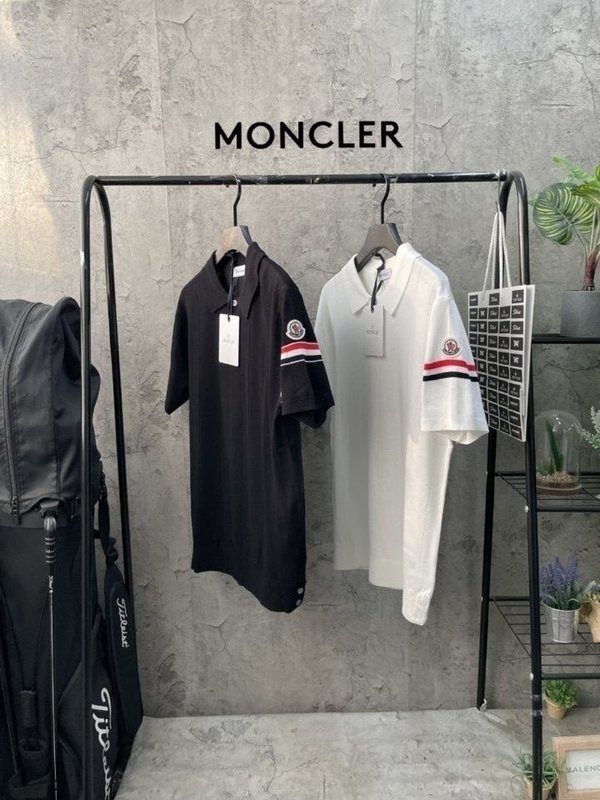 원 암밴딩 카라 니트 반팔