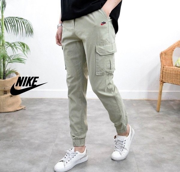 나** 올드패치 린넨 카고조거팬츠
