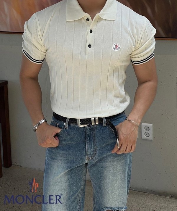 첼르 머슬핏 카라 반팔 니트