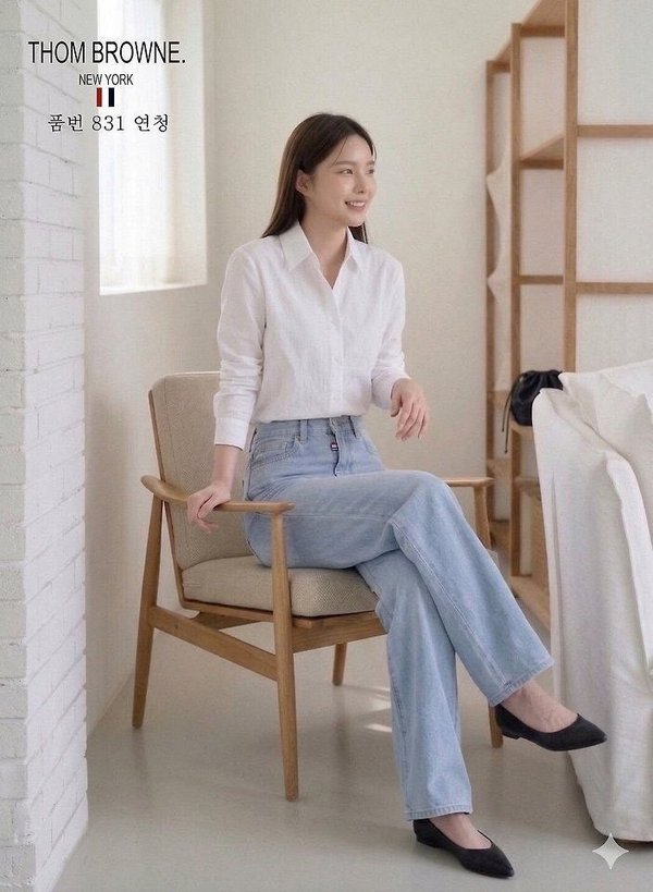 톰* 밴딩 일자와이드 팬츠