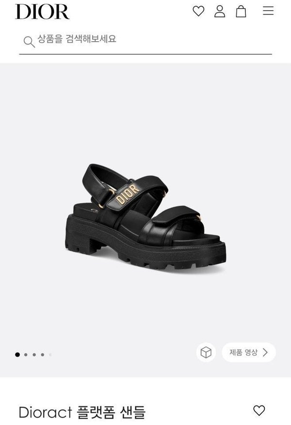 디*액트 플랫폼 샌들 블랙