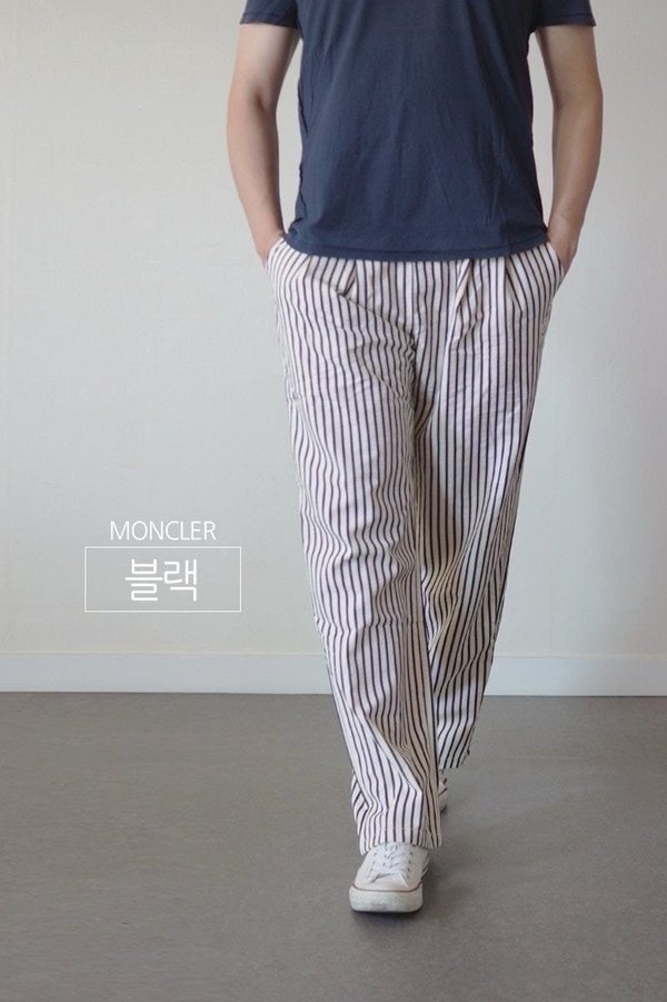 스트라이프 밴딩 팬츠