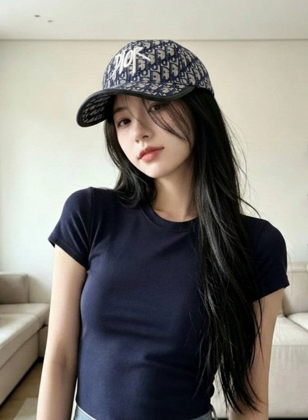 디* 오블리크 자가드 볼캡 ✔수입