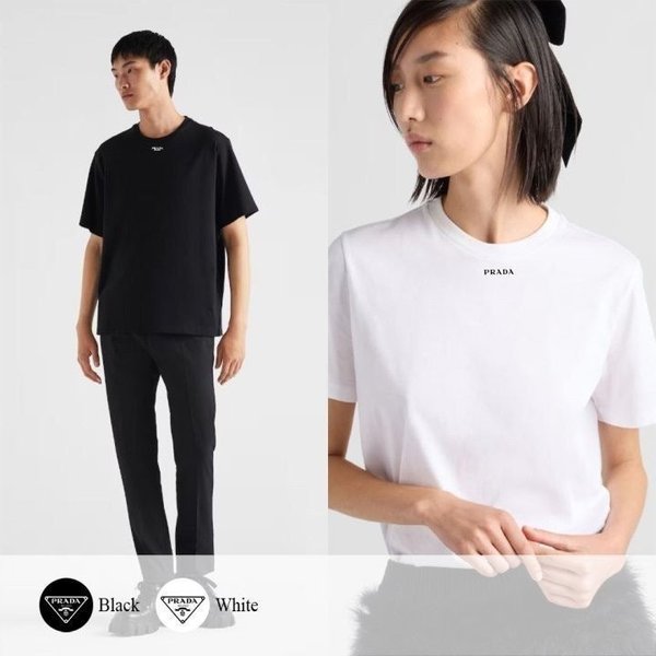 프** 넥 로고 반팔 티셔츠