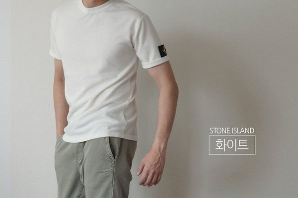 스* 니트지 라운드 반팔티