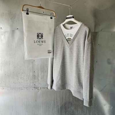 로** 브이넥 트롱프뢰유 스웨이트셔츠