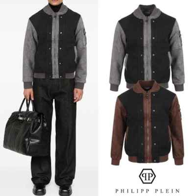 필* 스틸로고 니트레이어드 MA1 자켓