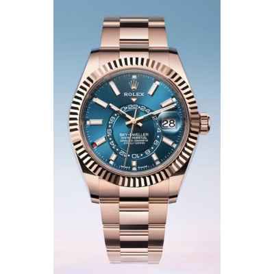 로** 스카이드웰러 로즈골드 블루다이얼