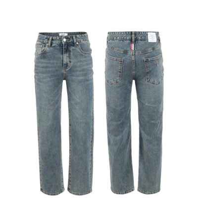 톰* 베이지틴 미디엄와이드 일자 팬츠