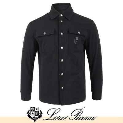 로* 피아나 투포켓 자수로고 코튼스판자켓