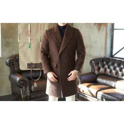 구* 카센 더블 브레스티드 코트