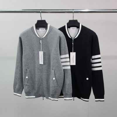 톰* 사선완장 클래식 니트 집업