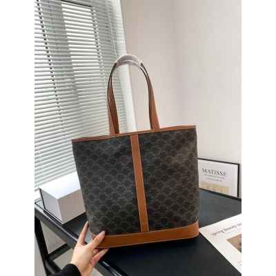 셀** 트리오페 캔버스 미디엄 카바스 숄더백 탄