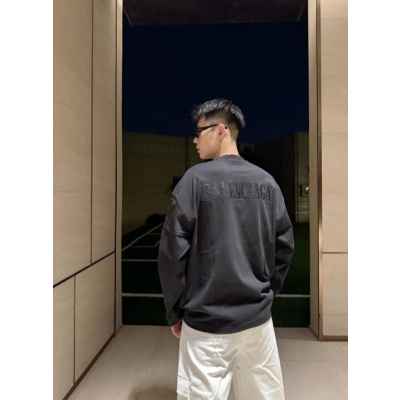 발**** 가죽패치 백로고 긴팔티