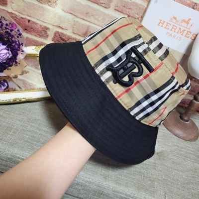 버** 체크 로고 버킷햇(남녀공용)