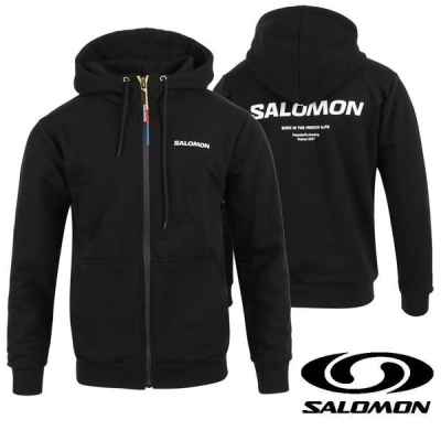 살** 로고 나염 후드 집업