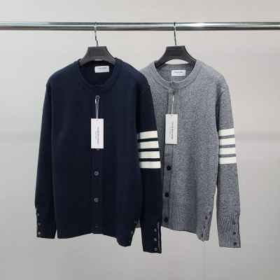 톰* 램스울 사선완장 라운드 가디건