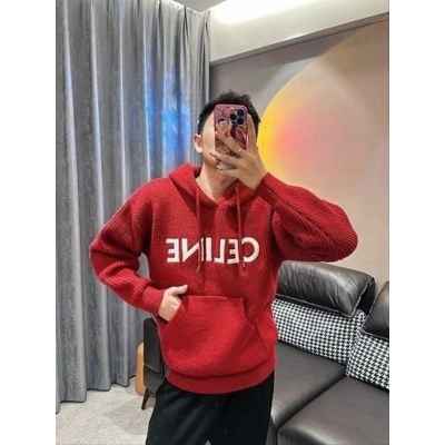 셀** 로고자수 니트 후드