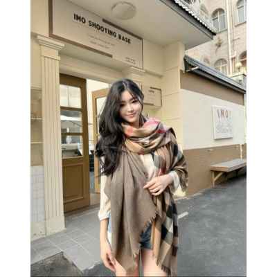 버** 시그니처 울캐시 양면 숄머플러 수입최고급