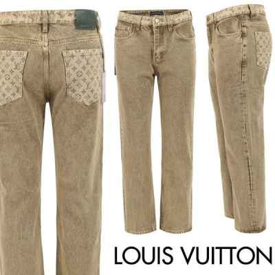 루* 모노그램 포켓 빈티지 스트레이트진