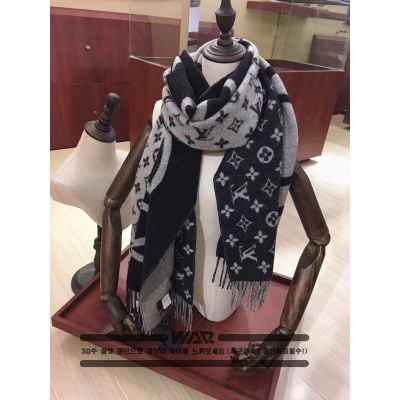 루* 하프 로고 캐시미어 머플러