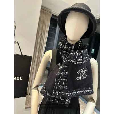 샤* 트위트 포켓 블랙 머플러