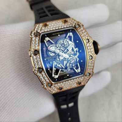 리**밀 RM3502 라파엘 나달 스켈레톤 풀다이아몬드 리미티드에디션 (블랙스트랩)