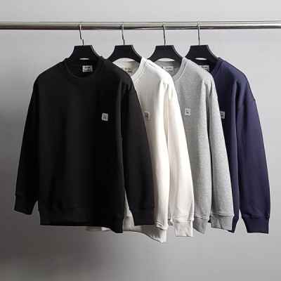 아** 화이트와펜 코튼 맨투맨