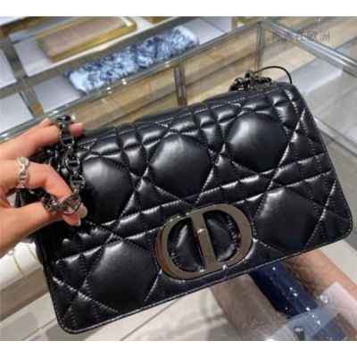 디* Caro 카로 미디엄 백 블랙 퀼트 매크로까나쥬 송아지 가죽