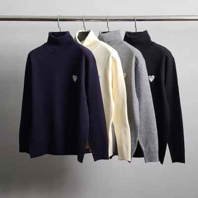 꼼* 화이트와펜 터틀넥 니트