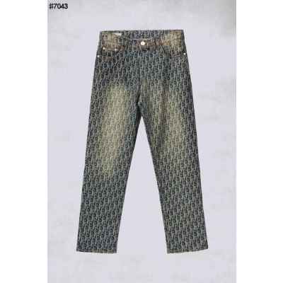 디* 오블리크 워싱 스트레이트 데님 팬츠