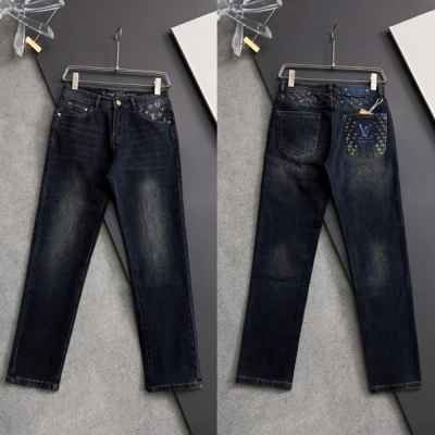 루* 모노그램 로고포인트 워싱스판 데님진수입최고급