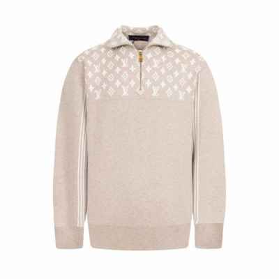 루* M1176 리브드 울 하프 지퍼 니트