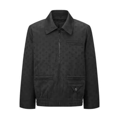 루* M1172 모노그램 자카드 제트 포켓 블루종 자켓