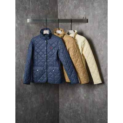 폴* M1137 여성 다이아몬드 퀄팅 자켓