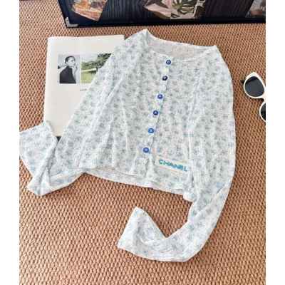 샤* 25 블루플라워 가디건  수입