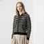 미*** 스트라이프 니트 후드집업(여성)