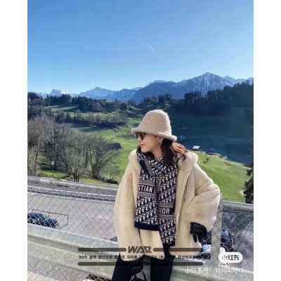 디* 오블리크 네이비 머플러