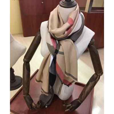 버** 체크 빅로고 캐시미어 머플러 (남녀공용)