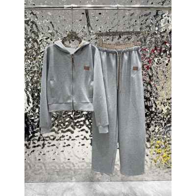 미*** 여성 그레이 후드 트레이닝 세트