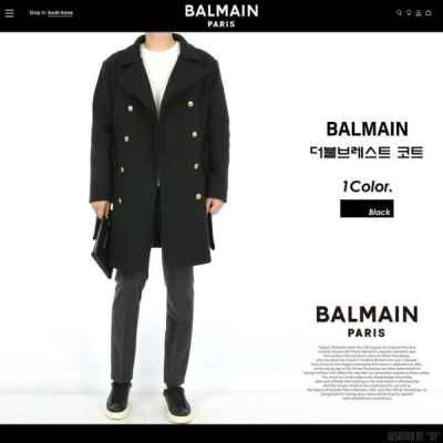 발* 더블브레스트 모직코트(수입고급)