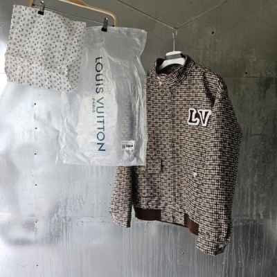 루* 모노그램 울 해링턴 블루종