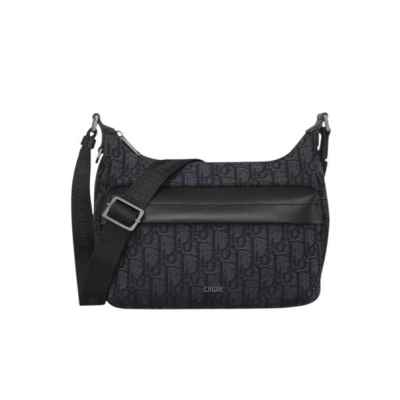 디* Rider Soft 스몰호보백 블랙 Oblique 자카드블랙 그레인 송아지 가죽풀박스