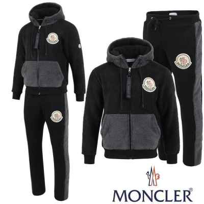 배색 양털 셋업 기모 원단