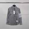 톰* 사선완장 건클럽 체크 셔츠