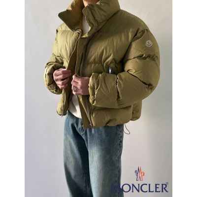 하이넥 크롭 헤비 패딩