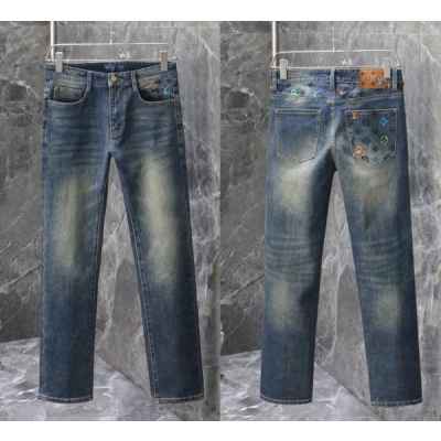 루* 멀티 자수 워싱스판 데님진수입최고급