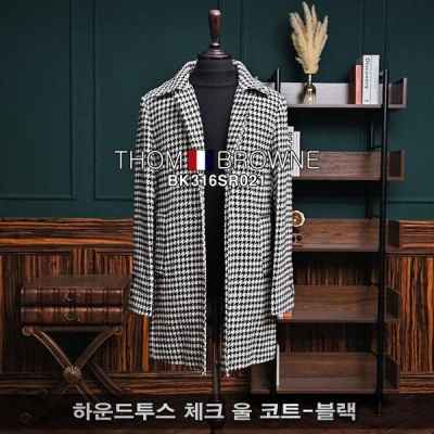 톰* 하운드투스 체크 울 코트
