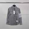 톰* 사선완장 건클럽 체크 셔츠