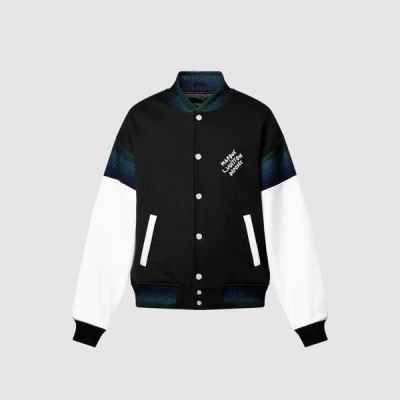 루* 코튼 저지 바시티 블루종 자켓